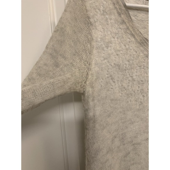 Knitted & Knotted Anthropologie Alpaca Wool Blend Sweater V-Neck Layered Grey S - Picture 10 of 14